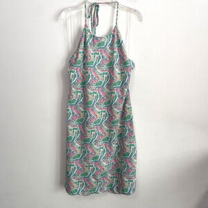 Lauren James Macawl Me Halter Paige Dress XL Summer Sundress Tie Neckline NEW